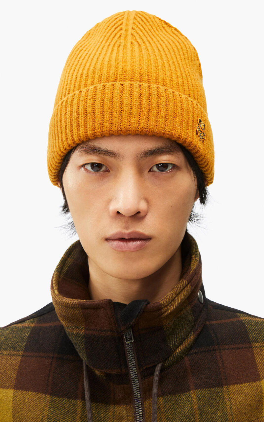 Gorro Kenzo Tiger Crest wool Hombre Marrones MZI845702